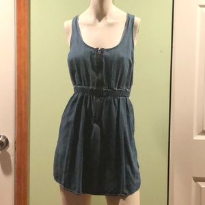 Zipper jean dress